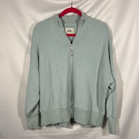 Madewell Sweaters - Madewell Women's MWL Airyterry Half-Zip Tunic Sweatshirt Small